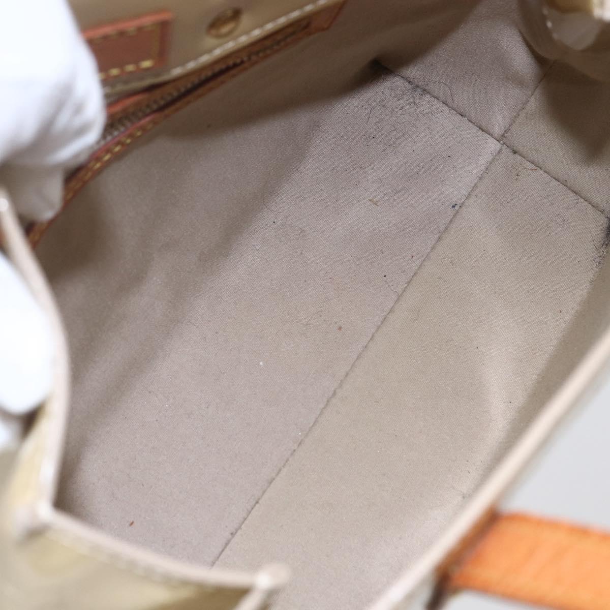 LOUIS VUITTON Monogram Vernis Reade PM Hand Bag Beige M91334 LV Auth 148756