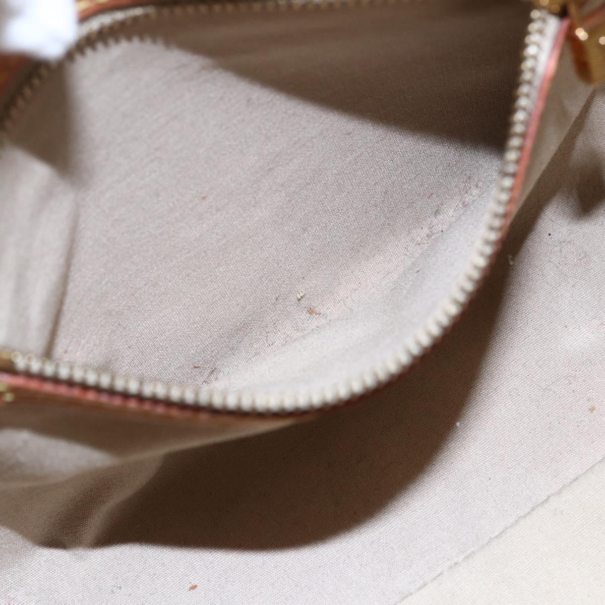 LOUIS VUITTON Monogram Vernis Reade PM Hand Bag Beige M91334 LV Auth 148756