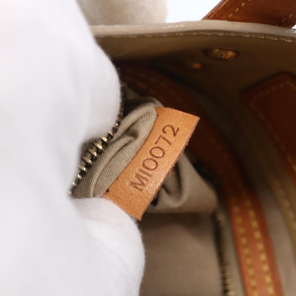 LOUIS VUITTON Monogram Vernis Reade PM Hand Bag Beige M91334 LV Auth 148756