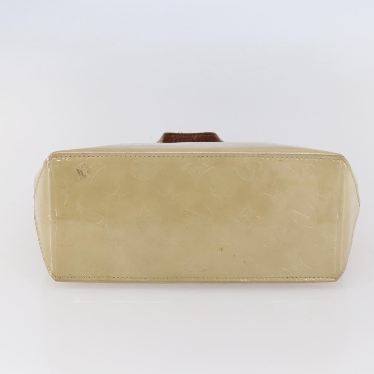 LOUIS VUITTON Monogram Vernis Reade PM Hand Bag Beige M91334 LV Auth 148756