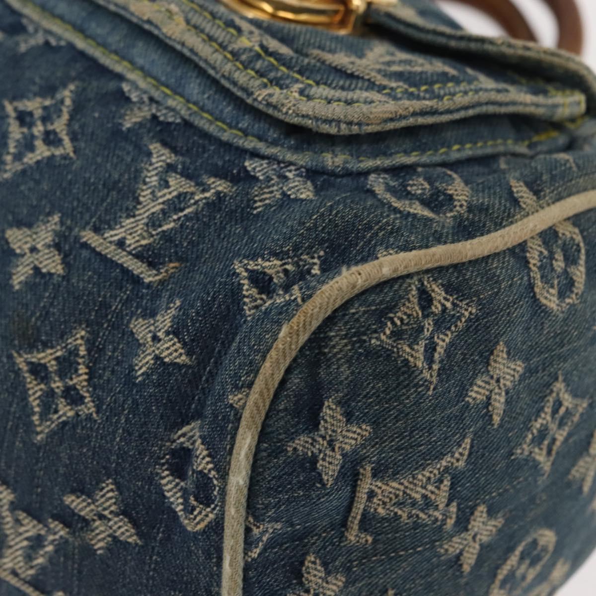 LOUIS VUITTON Monogram Denim Neo Speedy Hand Bag Blue M95019 LV Auth 148758