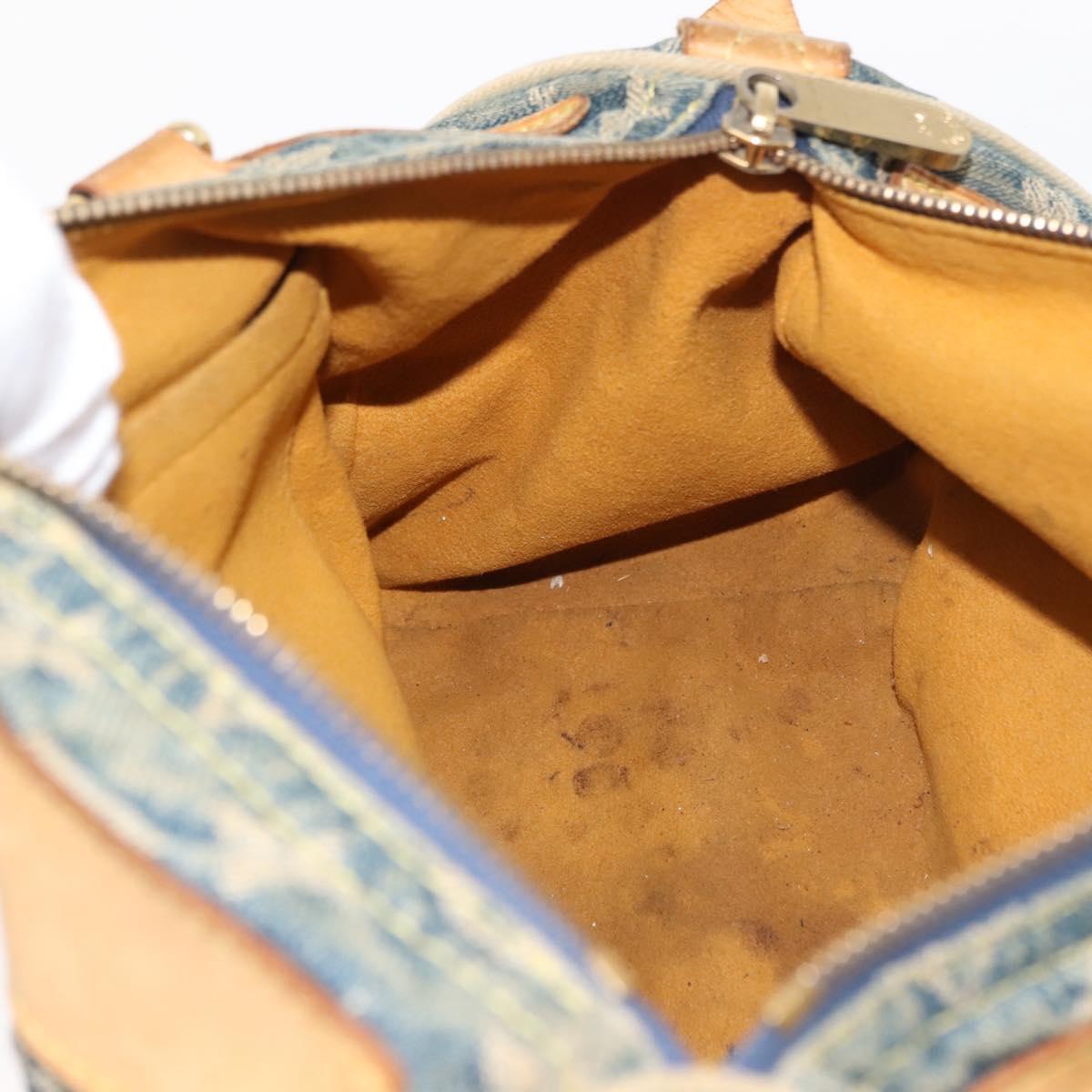 LOUIS VUITTON Monogram Denim Neo Speedy Hand Bag Blue M95019 LV Auth 148758