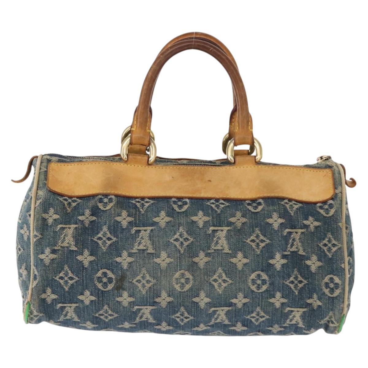 LOUIS VUITTON Monogram Denim Neo Speedy Hand Bag Blue M95019 LV Auth 148758