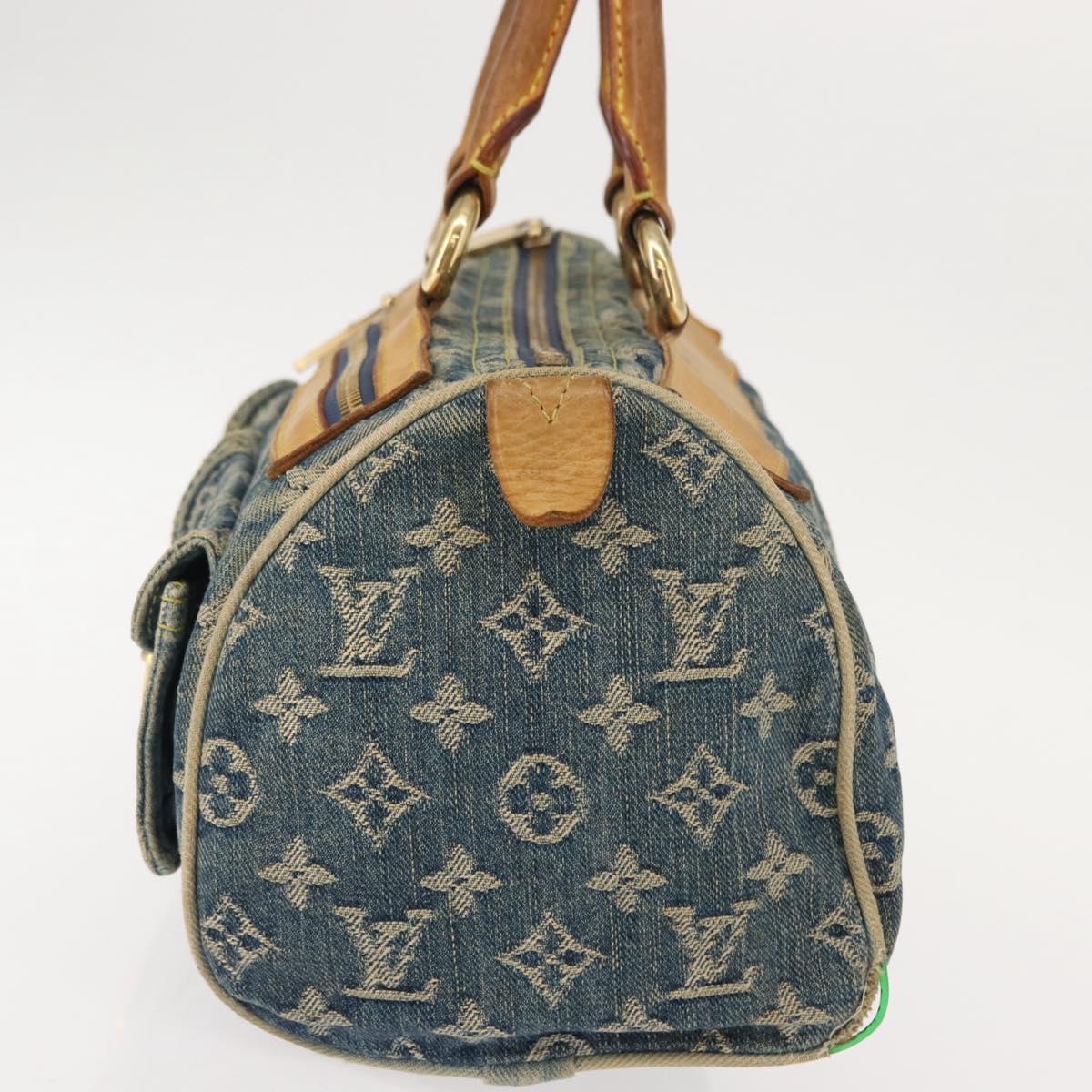 LOUIS VUITTON Monogram Denim Neo Speedy Hand Bag Blue M95019 LV Auth 148758