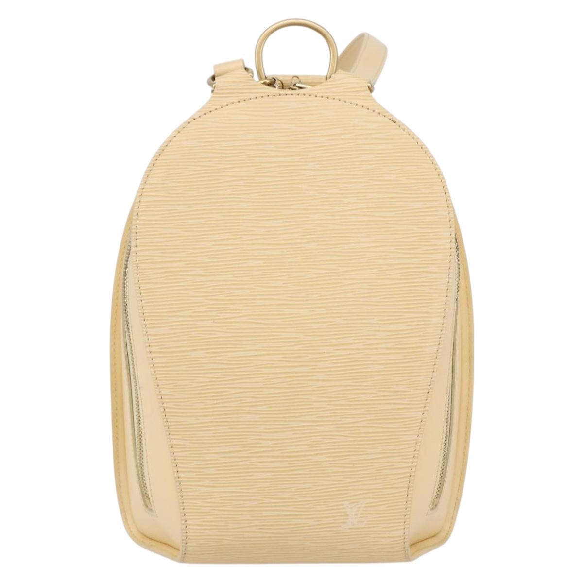 LOUIS VUITTON Epi Mabillon Backpack Vanilla M5223A LV Auth 148764