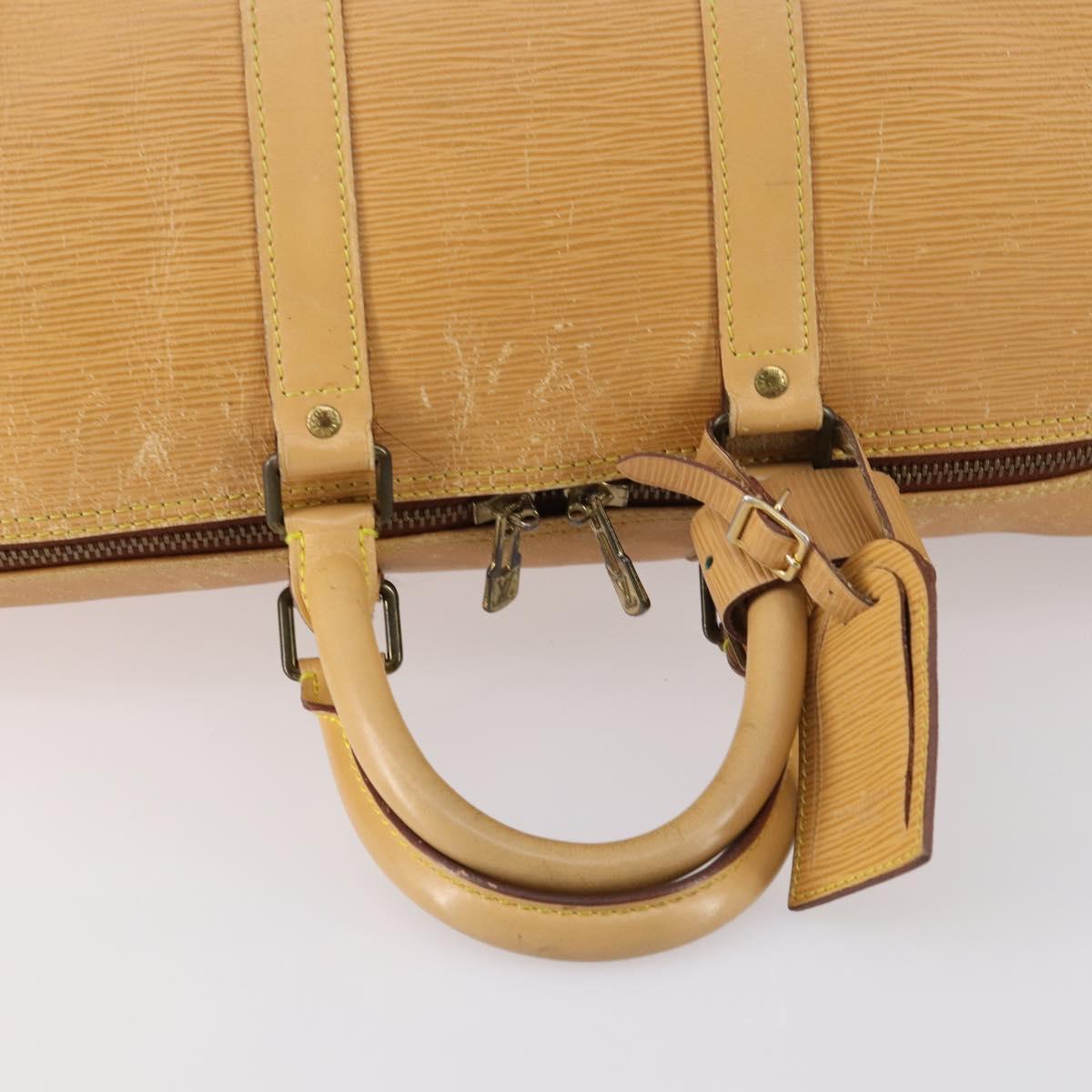 LOUIS VUITTON Epi Keepall 45 Boston Bag Vintage Beige M42976 LV Auth 148765
