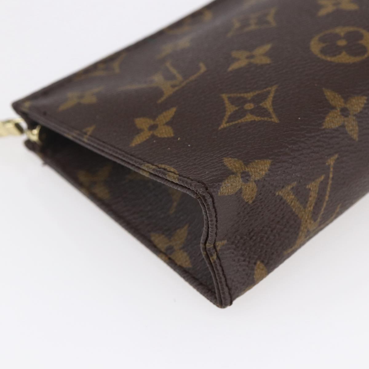 LOUIS VUITTON Monogram Poche Toilette 15 Pouch M47546 LV Auth 148774