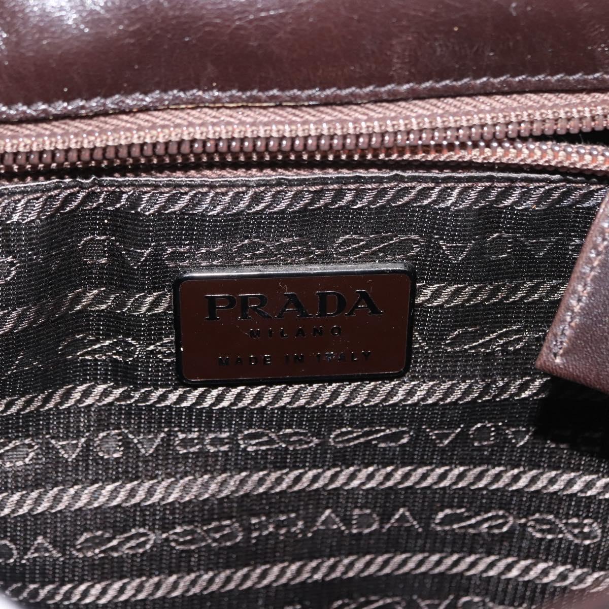 PRADA Shoulder Bag Leather Black Auth 148783