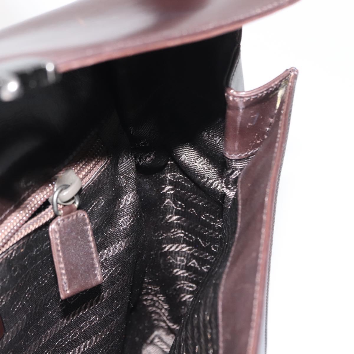 PRADA Shoulder Bag Leather Black Auth 148783