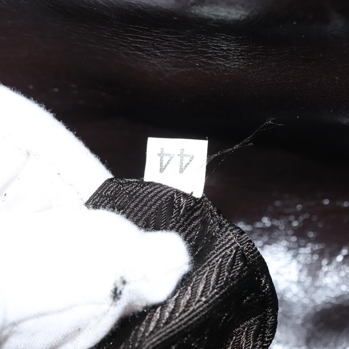 PRADA Shoulder Bag Leather Black Auth 148783