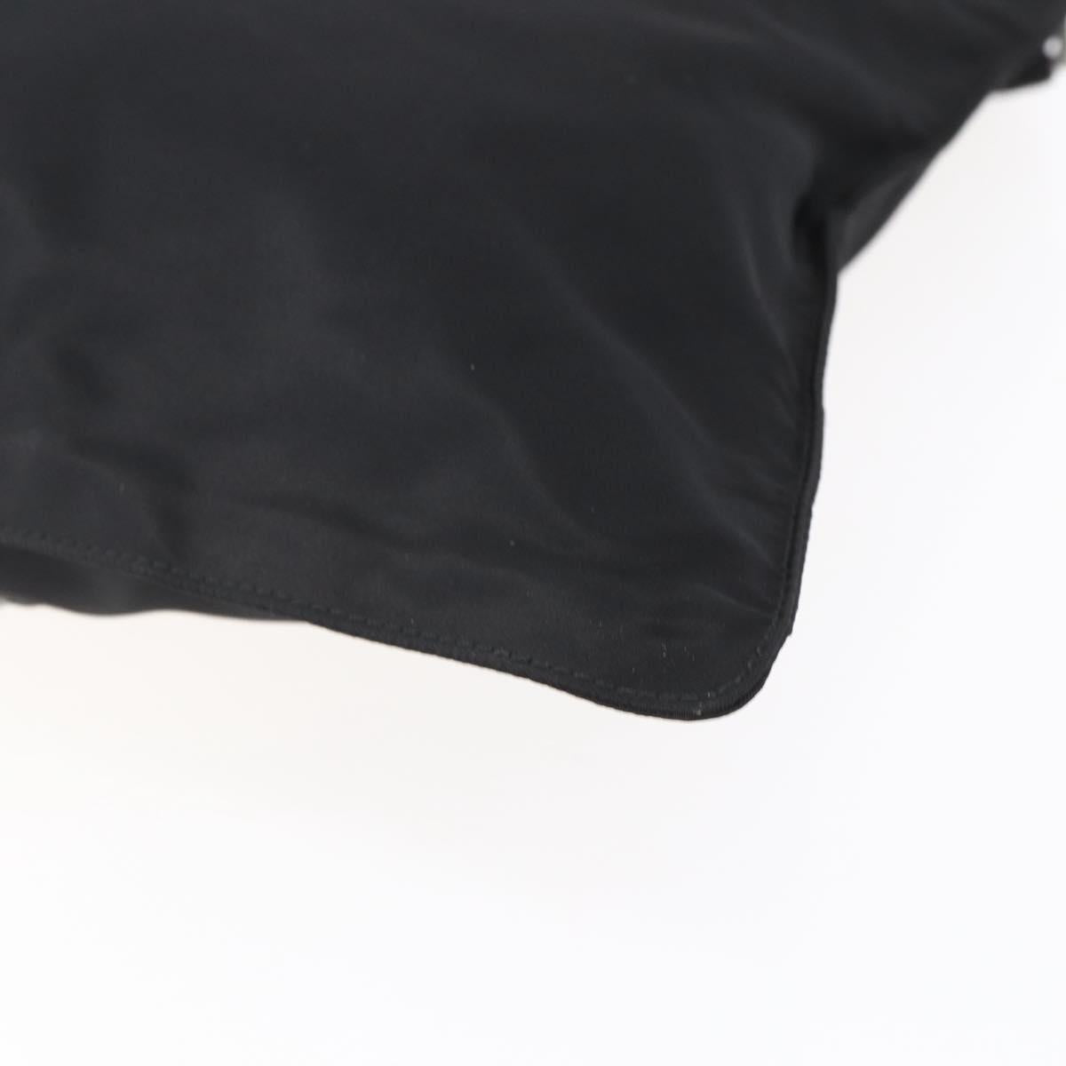 PRADA Shoulder Bag Nylon Black Silver Auth 148790