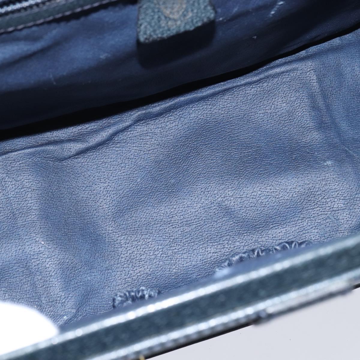 GUCCI GG Supreme Boston Bag PVC Navy Gold 24 013 3983 Auth 148800