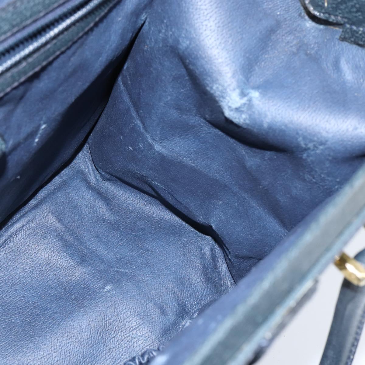 GUCCI GG Supreme Boston Bag PVC Navy Gold 24 013 3983 Auth 148800