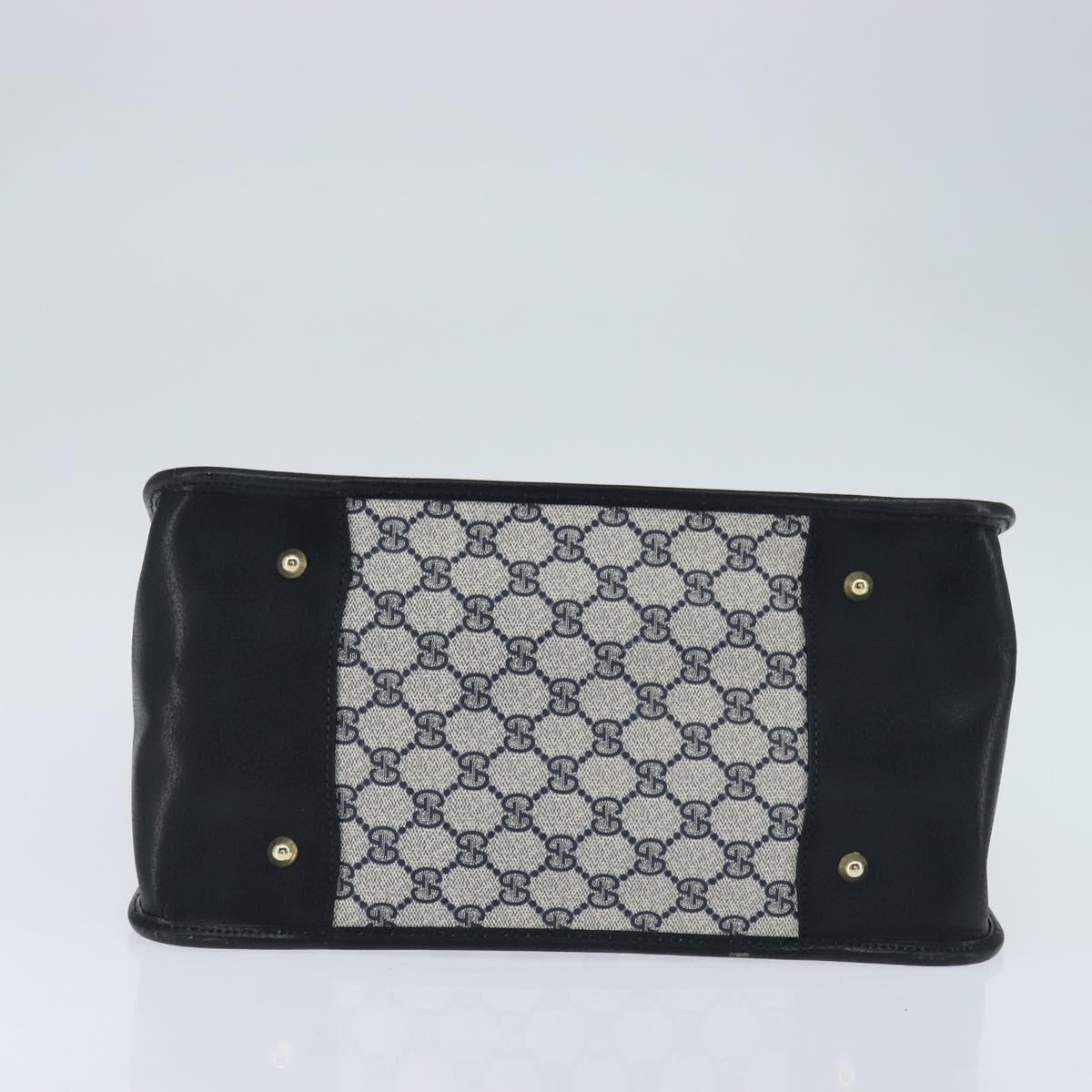 GUCCI GG Supreme Boston Bag PVC Navy Gold 24 013 3983 Auth 148800