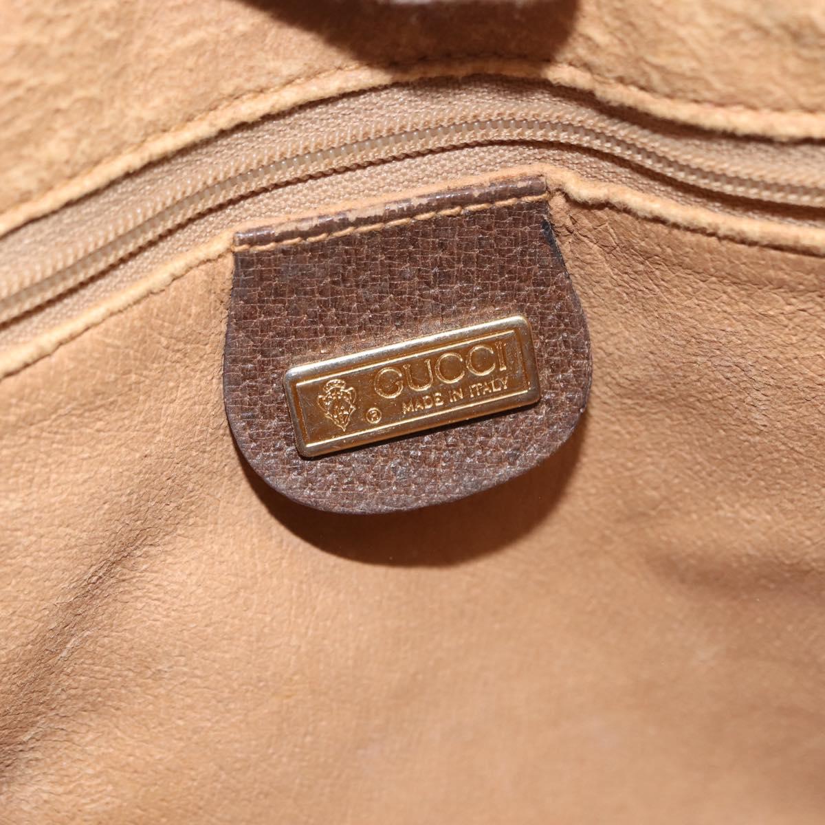 GUCCI GG Supreme Boston Bag PVC Beige Gold 000 40 0207 Auth 148811