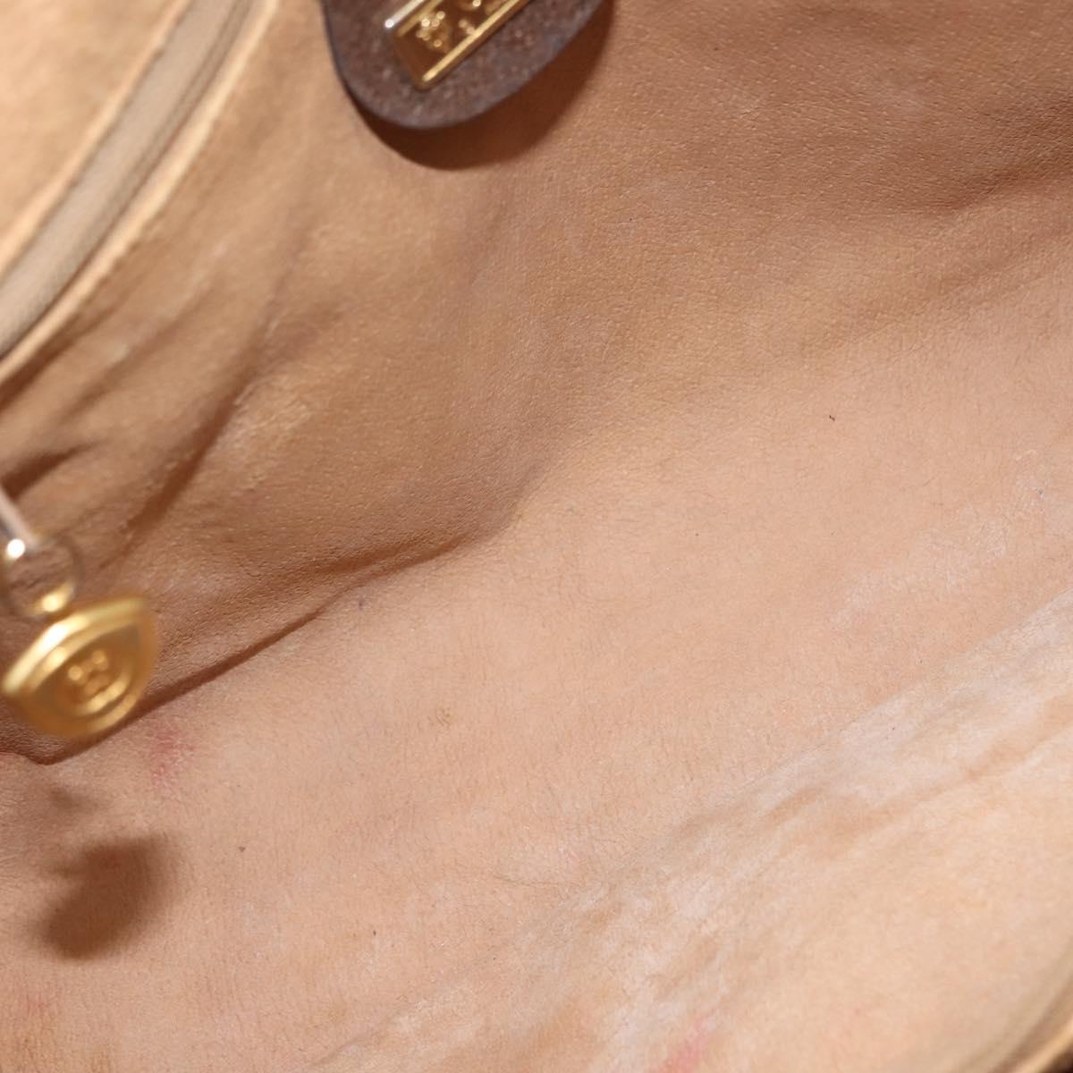 GUCCI GG Supreme Boston Bag PVC Beige Gold 000 40 0207 Auth 148811