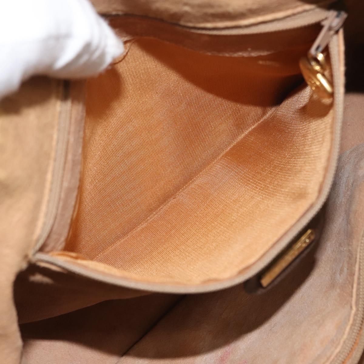 GUCCI GG Supreme Boston Bag PVC Beige Gold 000 40 0207 Auth 148811