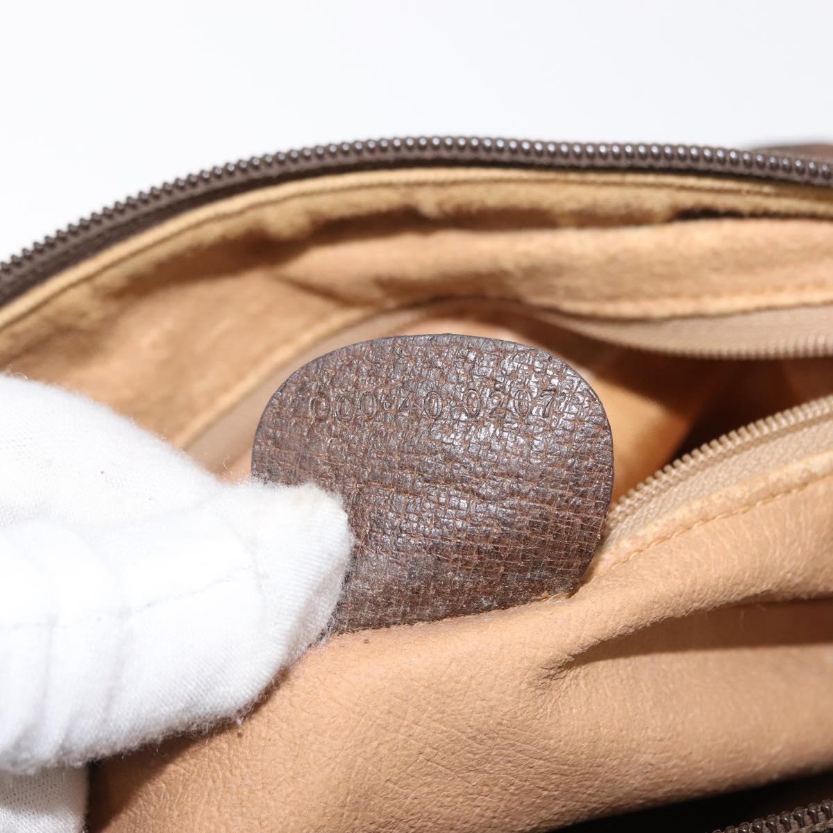 GUCCI GG Supreme Boston Bag PVC Beige Gold 000 40 0207 Auth 148811