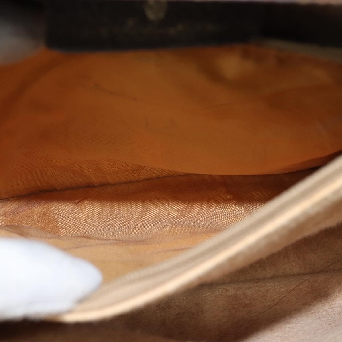 GUCCI GG Supreme Web Sherry Line Bag PVC Beige Gold 116 02 076 Auth 148812