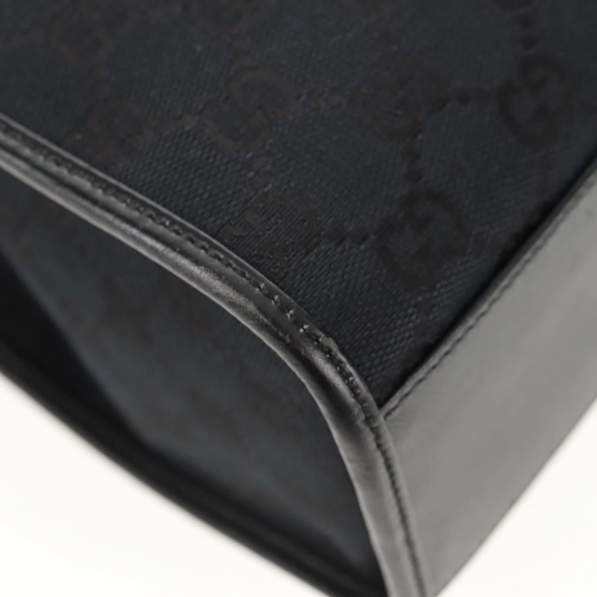 GUCCI GG Canvas Jackie Shoulder Bag Black Silver 002 1073 1781 Auth 148814V