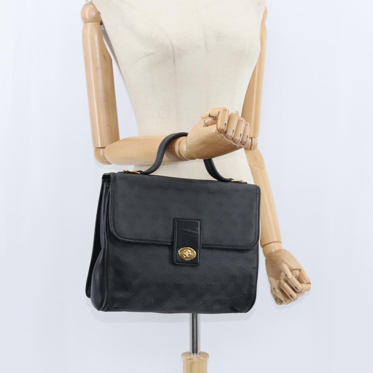 GUCCI GG Canvas Hand Bag 2way Beige Gold 000 46 0274 Auth 148816