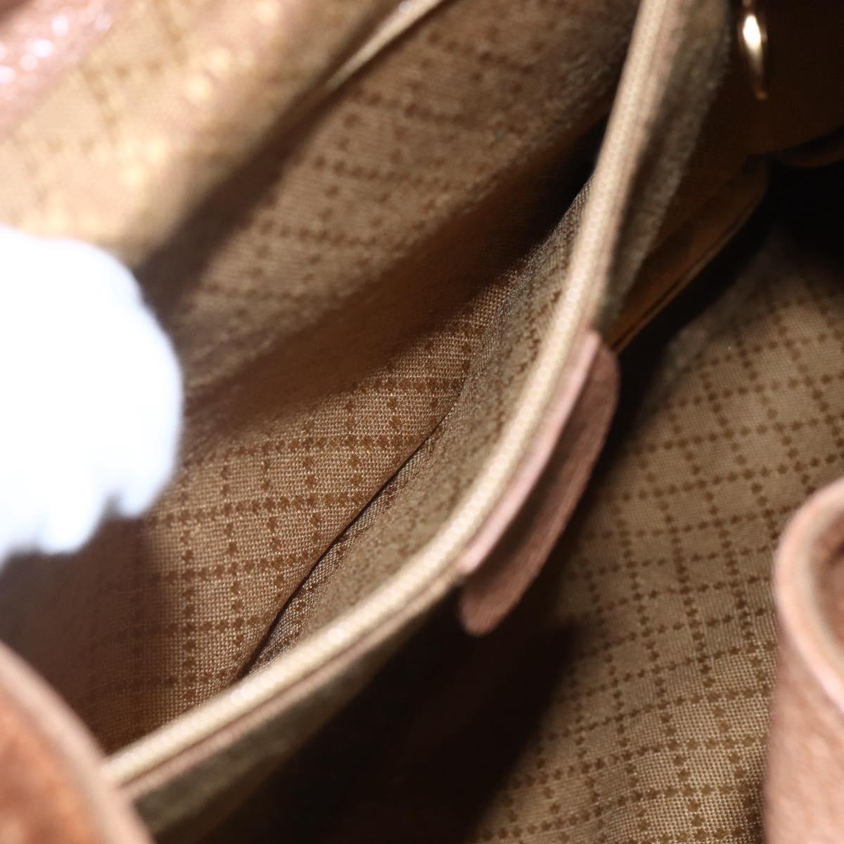 GUCCI Bamboo Backpack Suede Brown Gold 003 2058 0016 Auth 148819