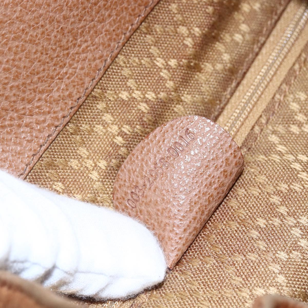 GUCCI Bamboo Backpack Suede Brown Gold 003 2058 0016 Auth 148819