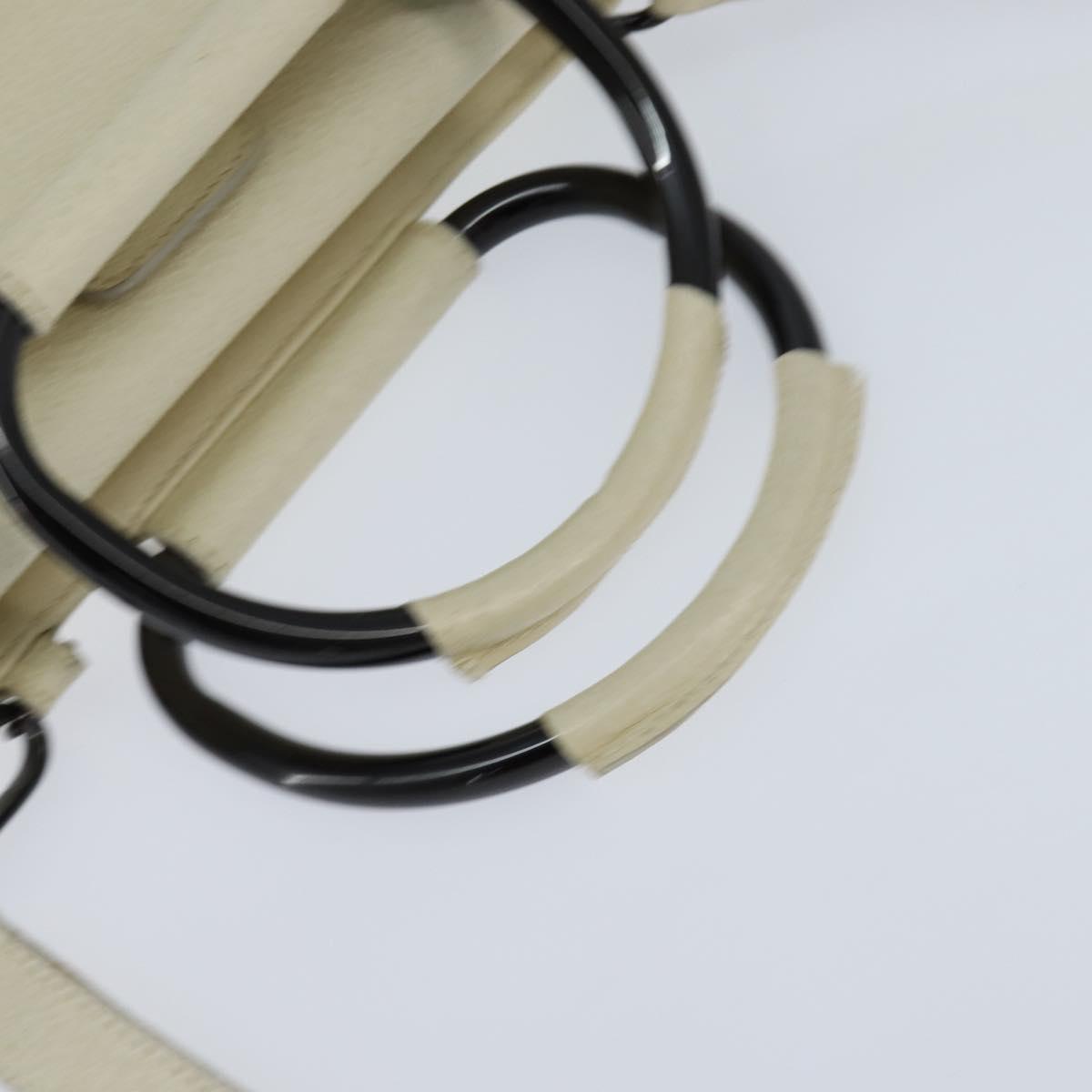 GUCCI Hand Bag Leather 2way White Auth 148823