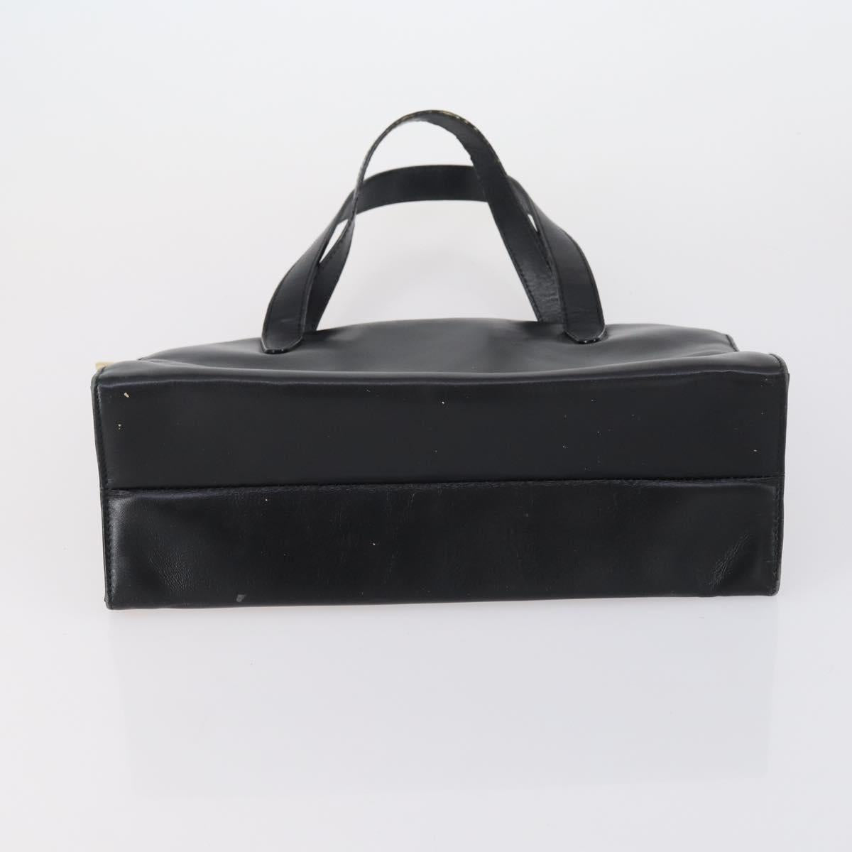 GUCCI Hand Bag Leather 3 Set Black Beige Auth 148825