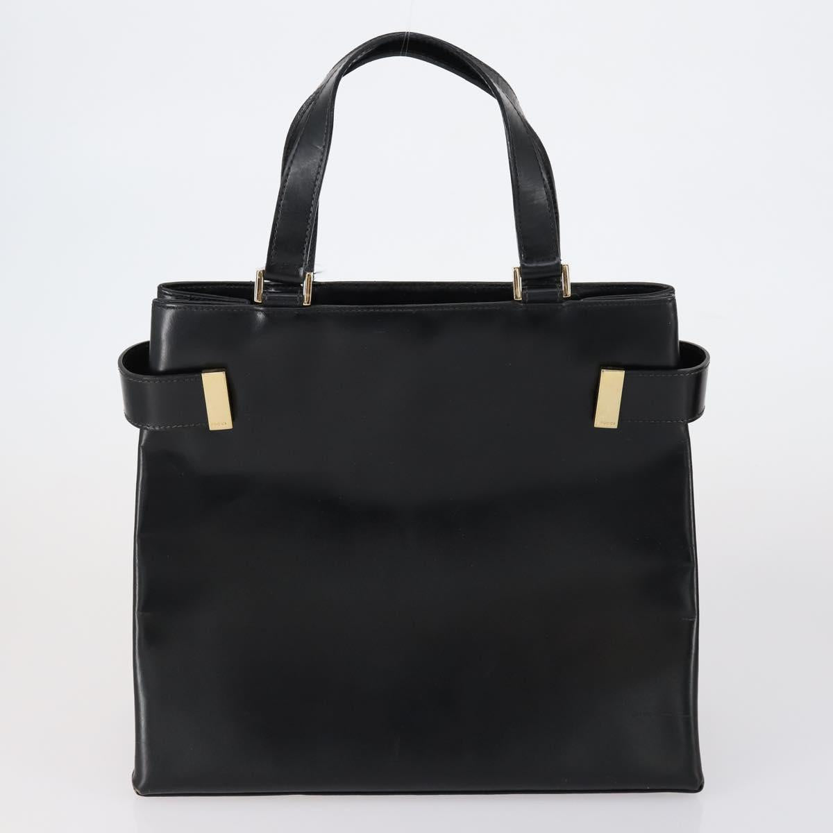 GUCCI Hand Bag Leather 3 Set Black Beige Auth 148825