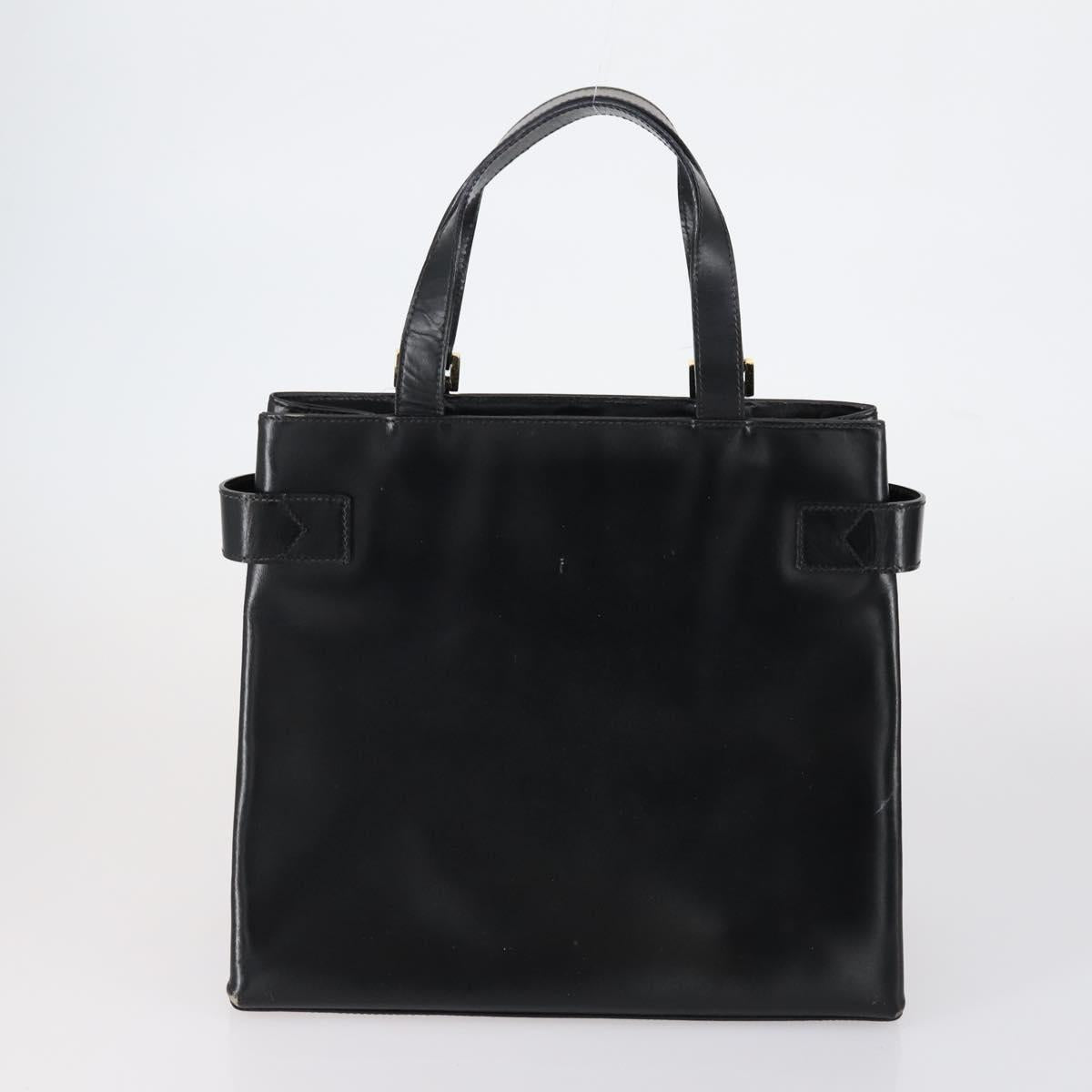 GUCCI Hand Bag Leather 3 Set Black Beige Auth 148825