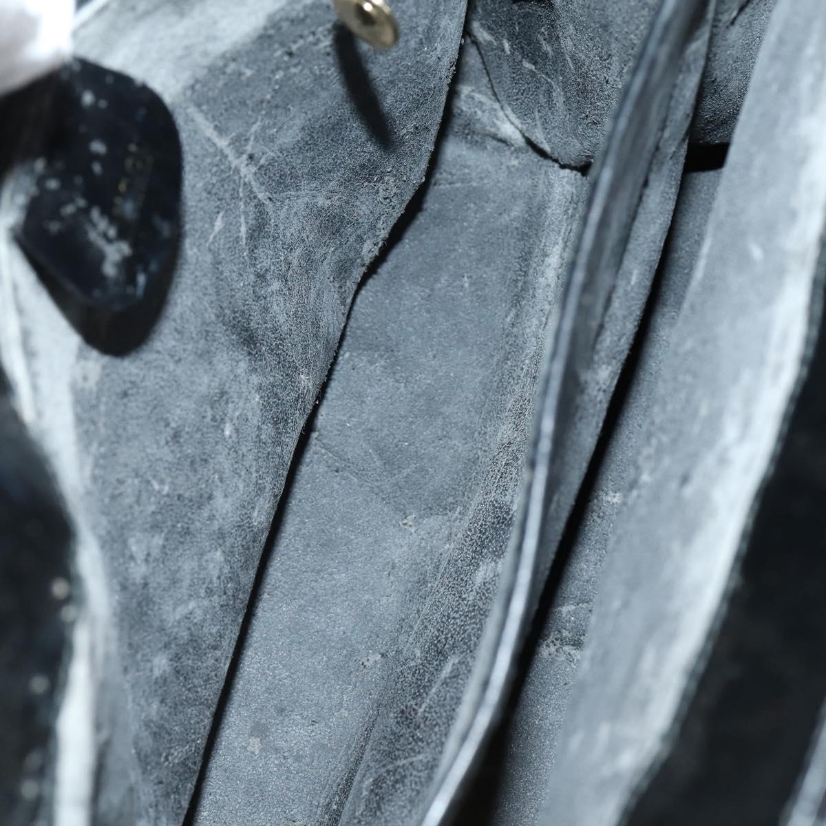 GUCCI Hand Bag Leather 3 Set Black Beige Auth 148825