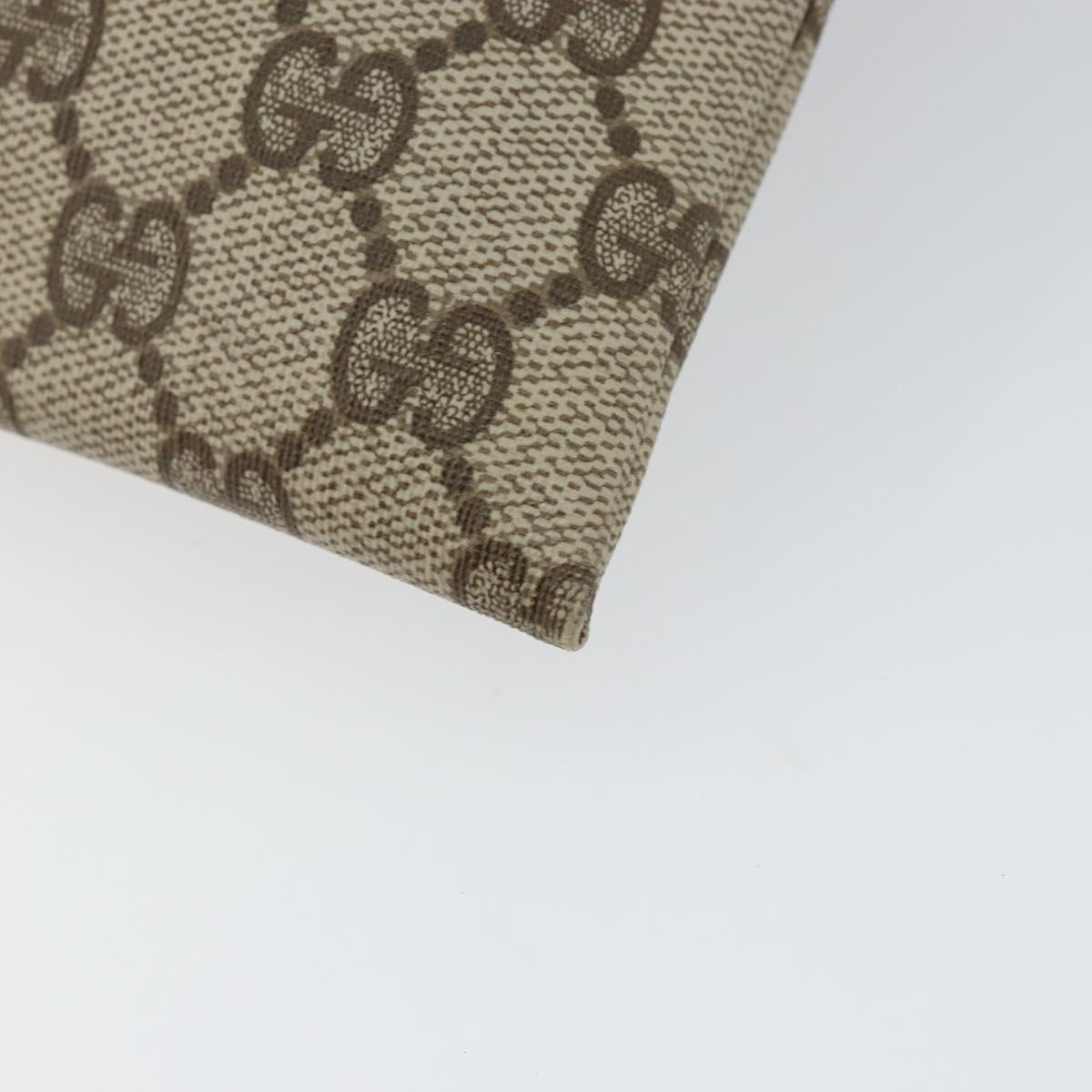 GUCCI GG Supreme Purse Pouch PVC Beige 97 19 303 Auth 148832