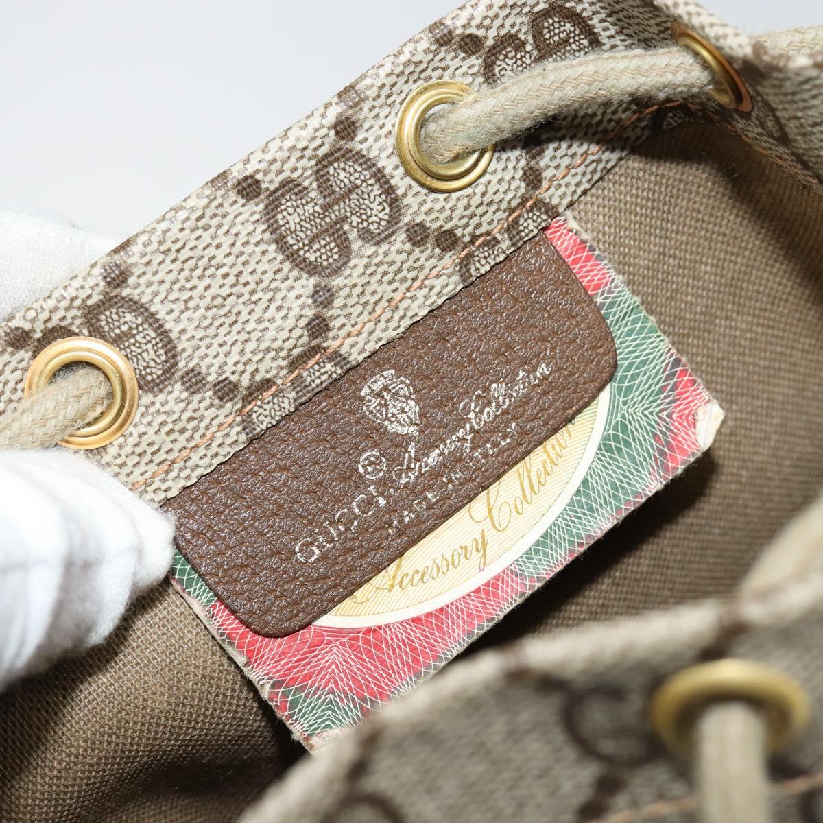 GUCCI GG Supreme Purse Pouch PVC Beige 97 19 303 Auth 148832