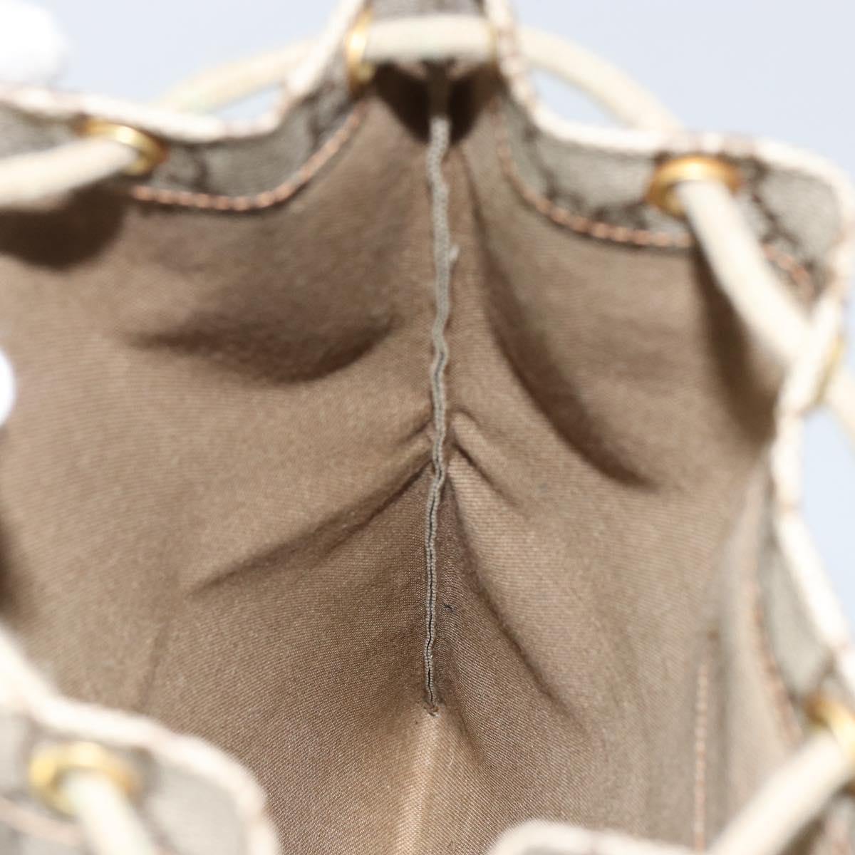 GUCCI GG Supreme Purse Pouch PVC Beige 97 19 303 Auth 148832