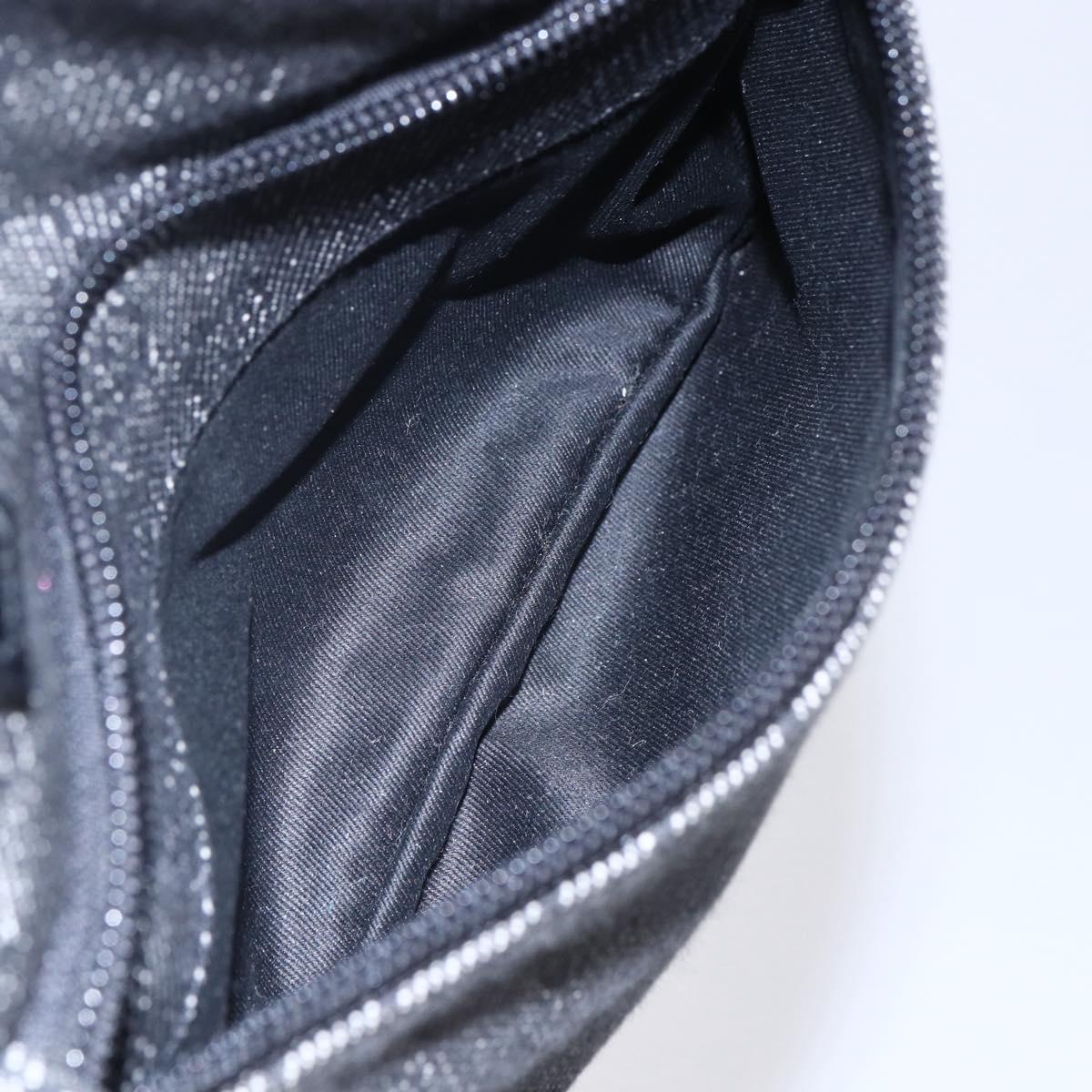 GUCCI GG Canvas Hand Bag Outlet Black Silver 105651 Auth 148837