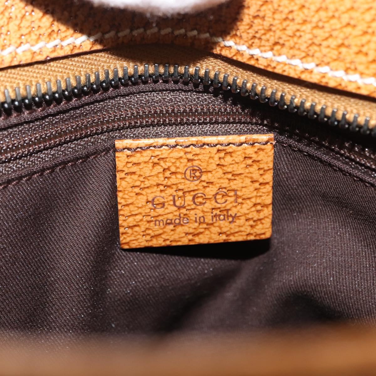 GUCCI GG Canvas Tote Bag Beige Silver 113011 Auth 148839V