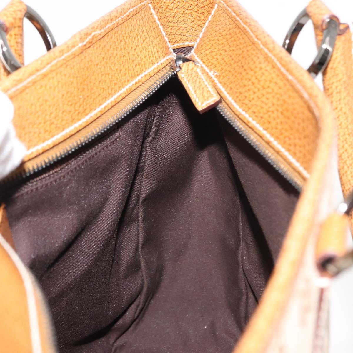 GUCCI GG Canvas Tote Bag Beige Silver 113011 Auth 148839V