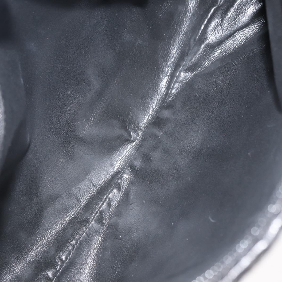 FENDI Shoulder Bag Leather Black Auth 148859