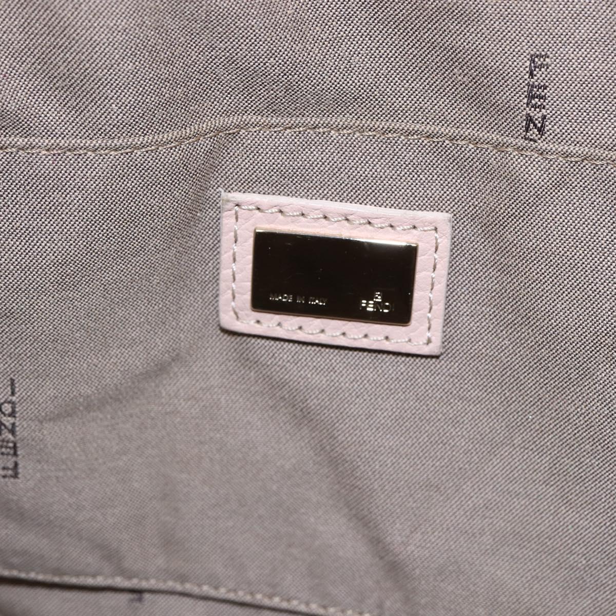 FENDI Zucchino Canvas Tote Bag Multicolor Gold Auth 148860