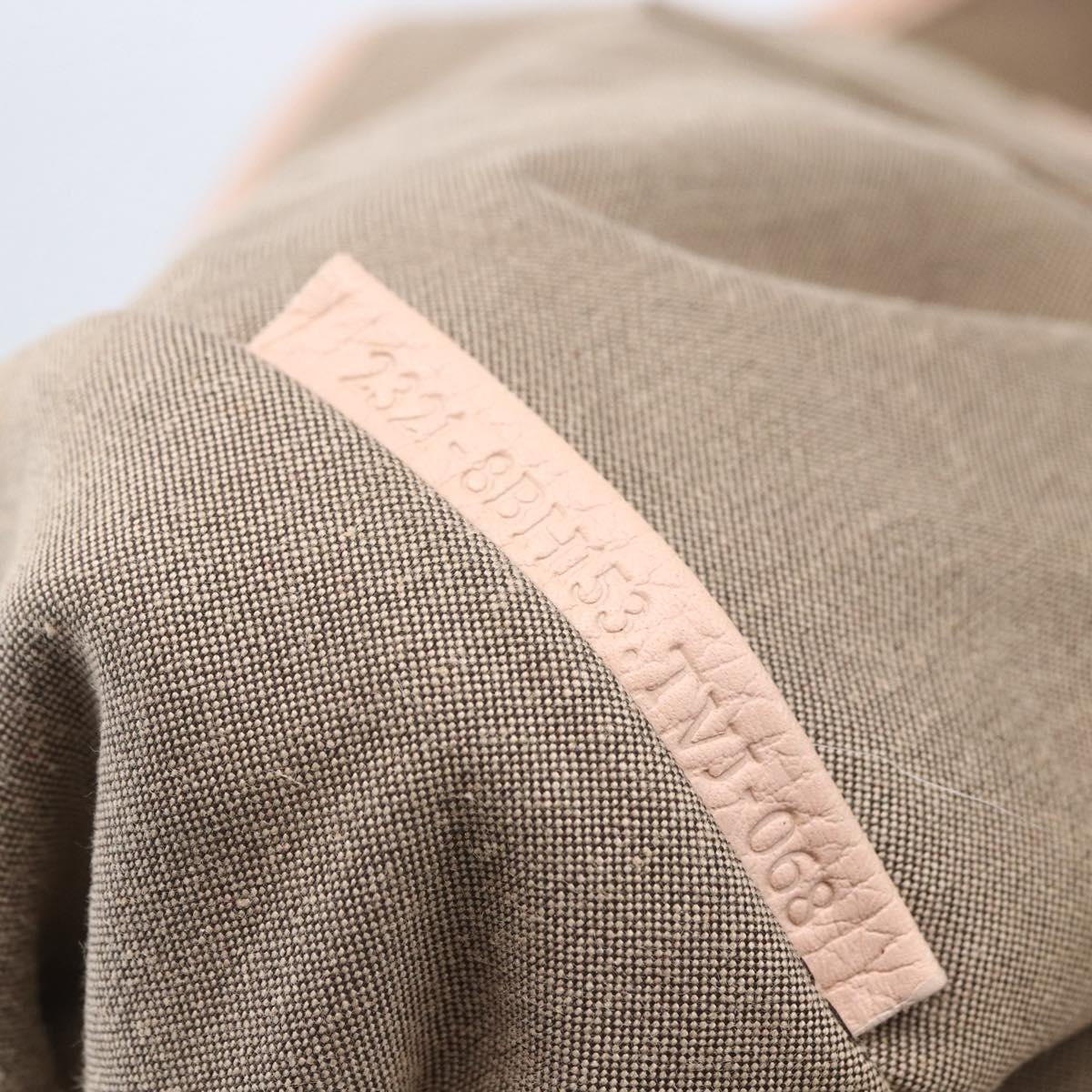 FENDI Zucchino Canvas Tote Bag Multicolor Gold Auth 148860