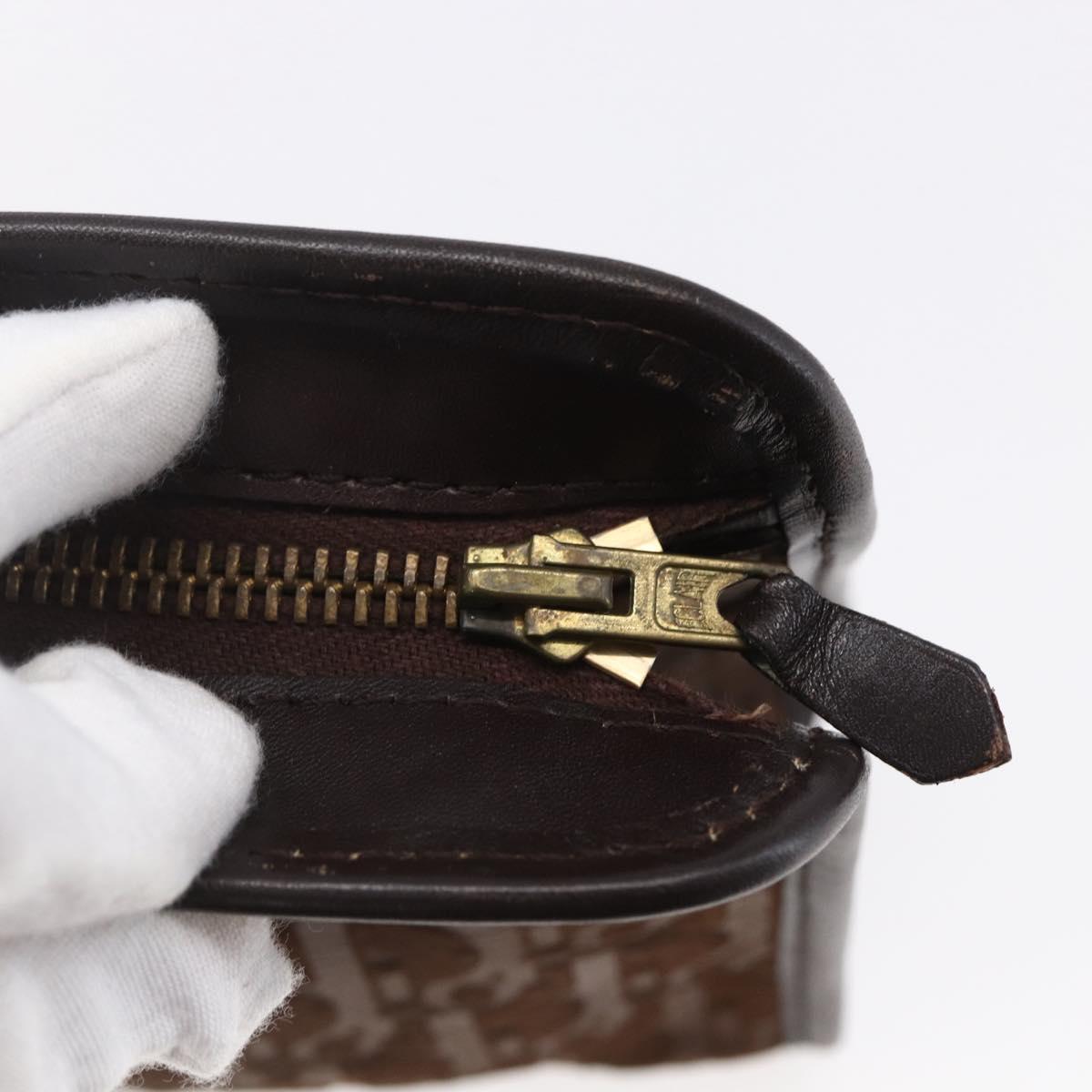 Christian Dior Trotter Canvas Clutch Bag Brown Auth 148875