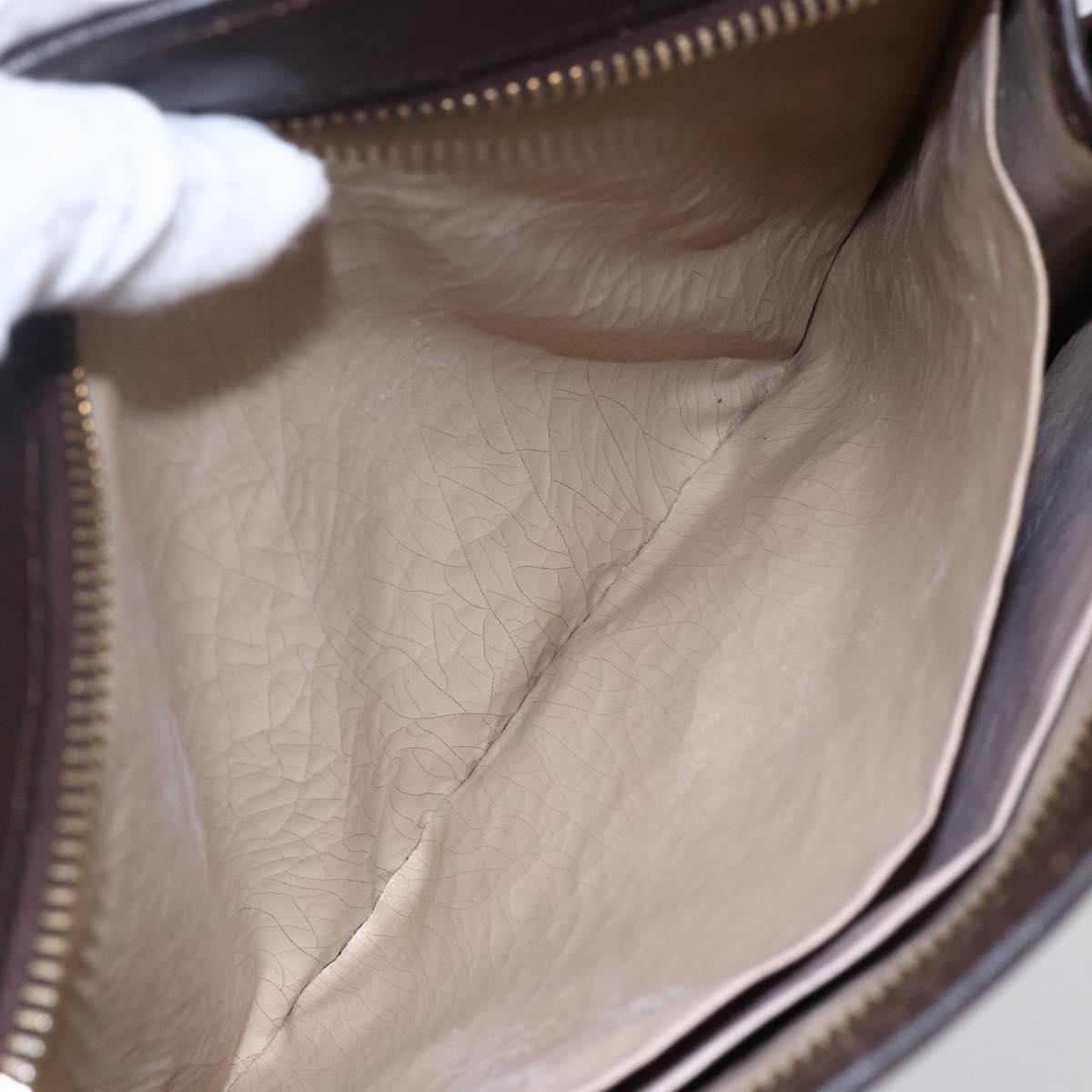 Christian Dior Trotter Canvas Clutch Bag Brown Auth 148875