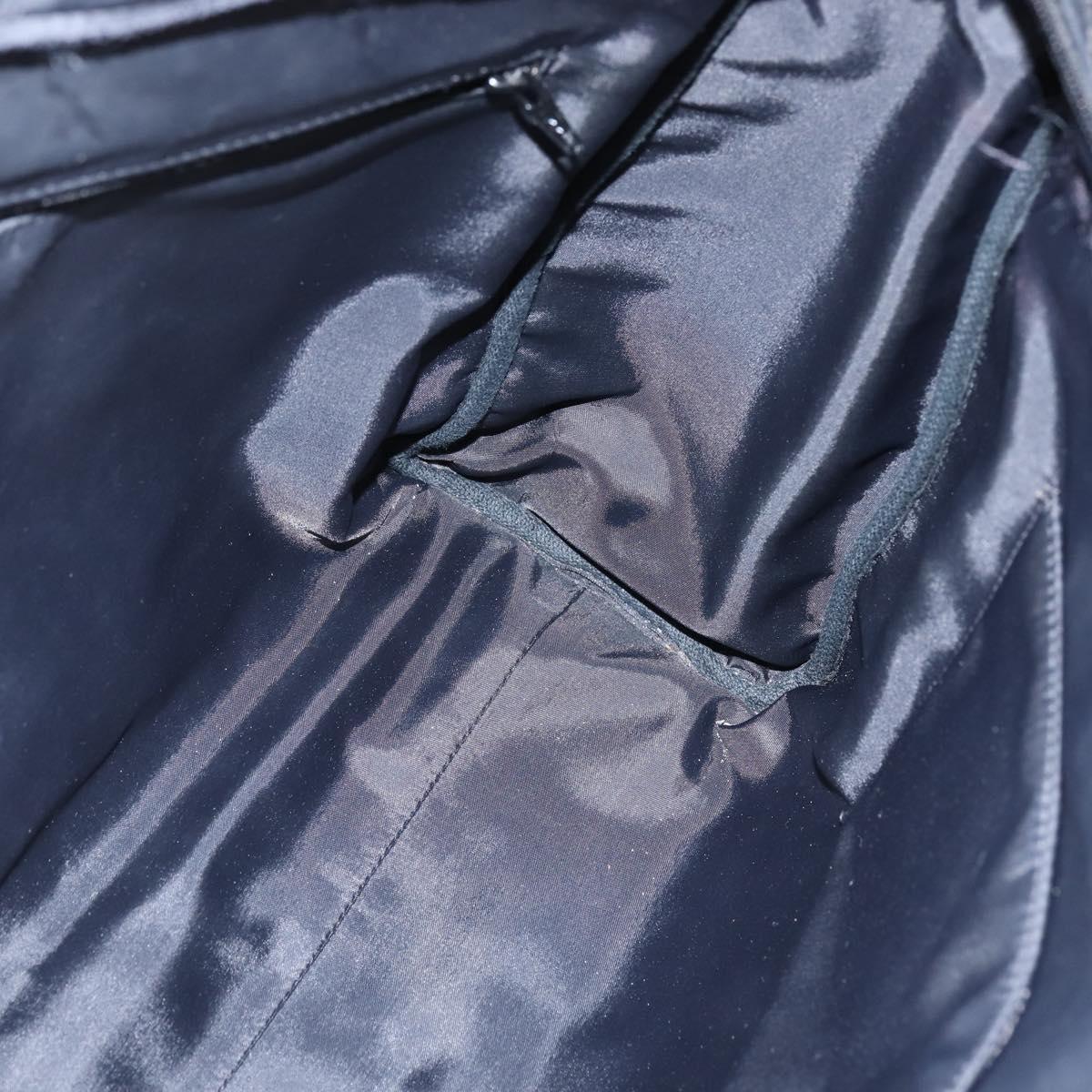 Christian Dior Tote Bag Leather Black Gold Auth 148884