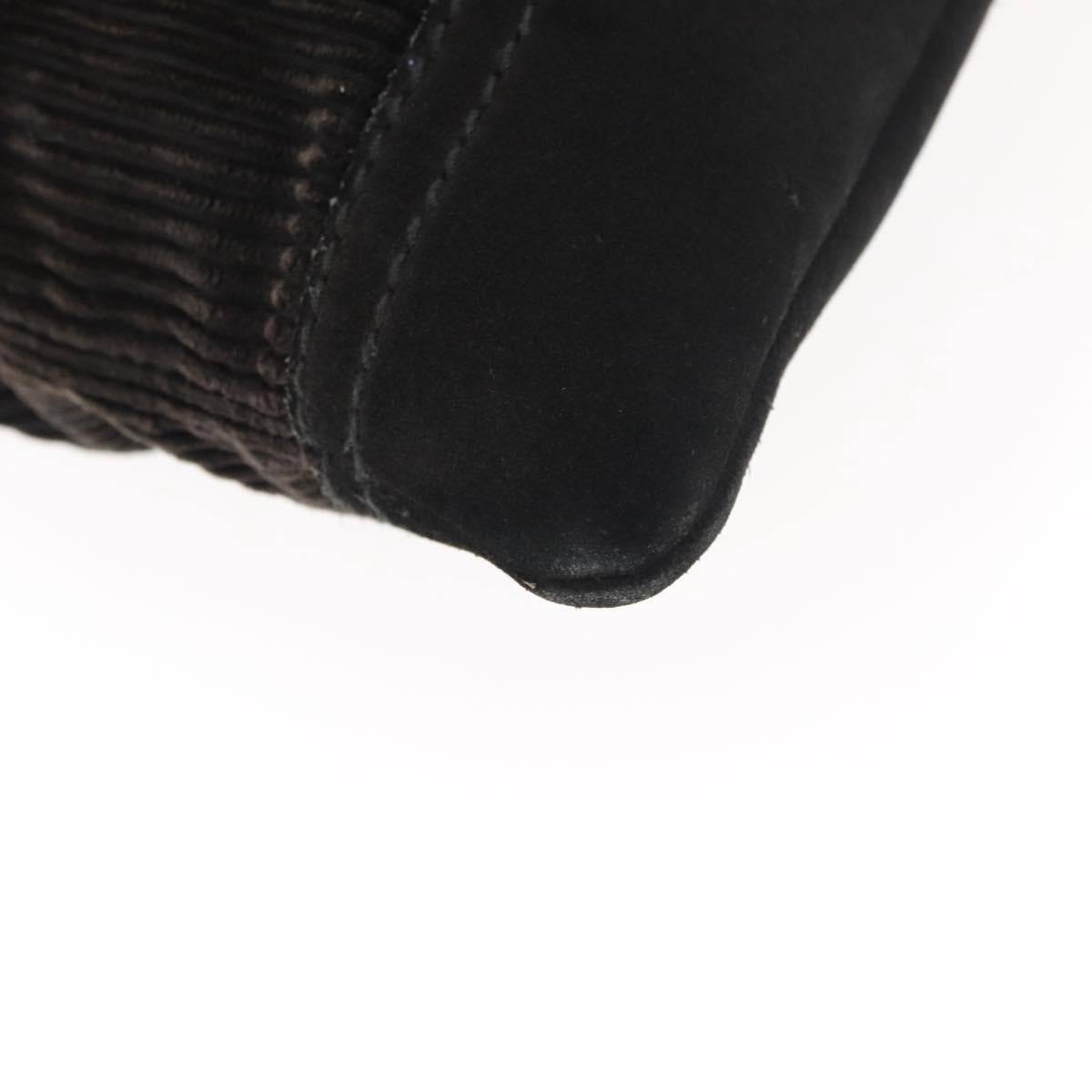 SAINT LAURENT Tote Bag Corduroy Navy Gold 148884 Auth 148894