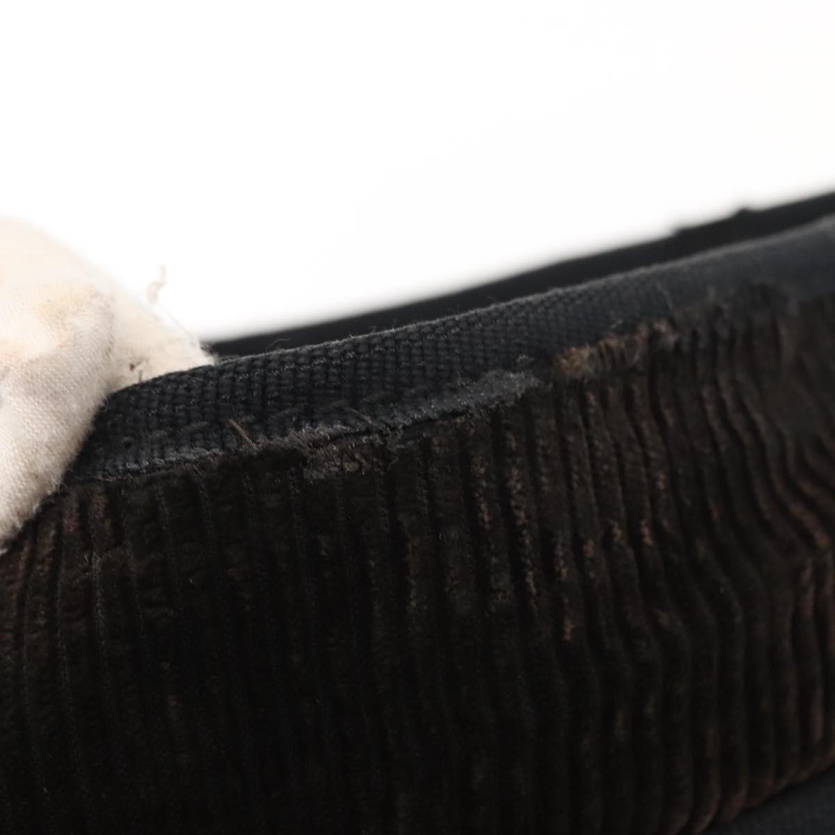 SAINT LAURENT Tote Bag Corduroy Navy Gold 148884 Auth 148894