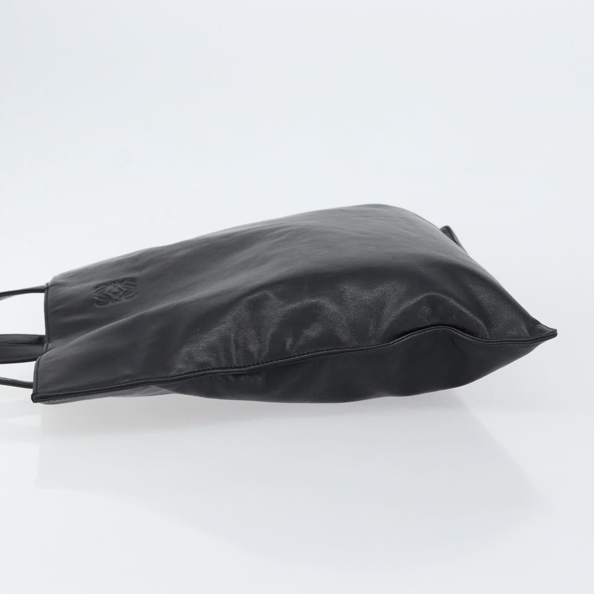 LOEWE Anagram Tote Bag Leather Black Auth 148909