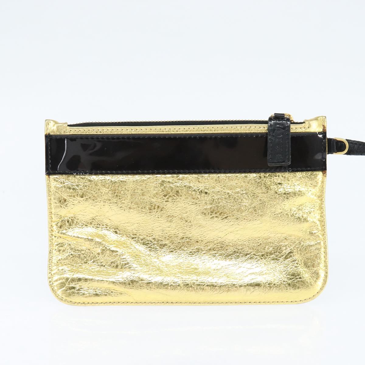 LOEWE Anagram Americana 28 Hand Bag Vinyl Black Auth 148911