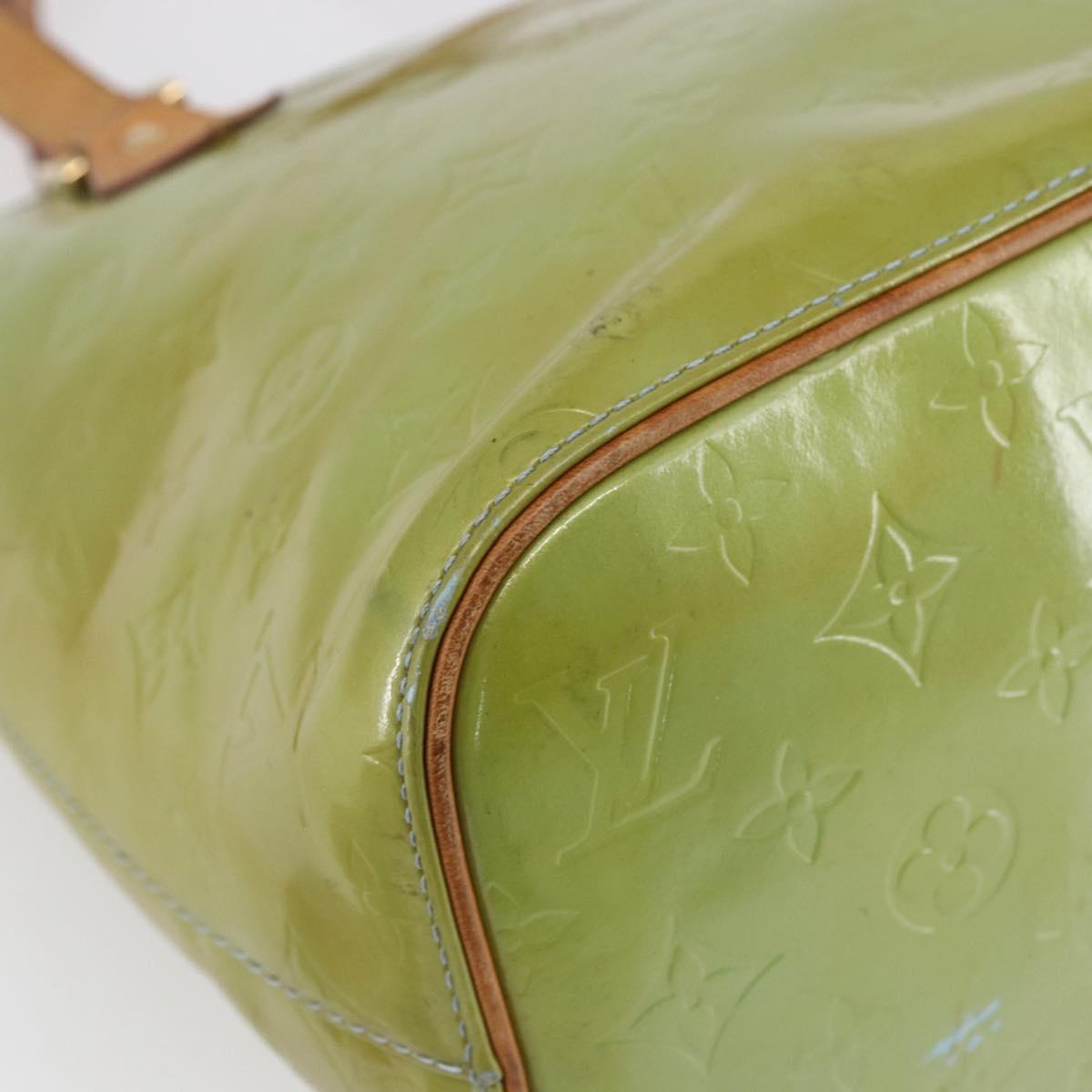 LOUIS VUITTON Monogram Vernis Houston Hand Bag Baby Blue M91005 LV Auth 148922