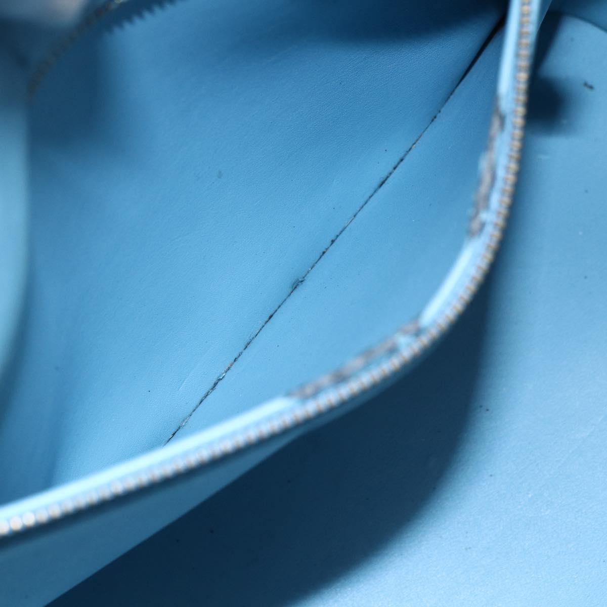 LOUIS VUITTON Monogram Vernis Houston Hand Bag Baby Blue M91005 LV Auth 148922